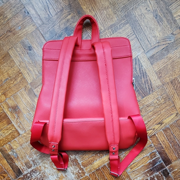 Red pleather Mickey Mouse Disney Backpack - Picture 2 of 6